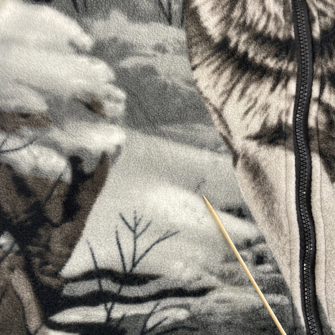 Wolf Winter Forest Fleece Jacket Size Medium Nature