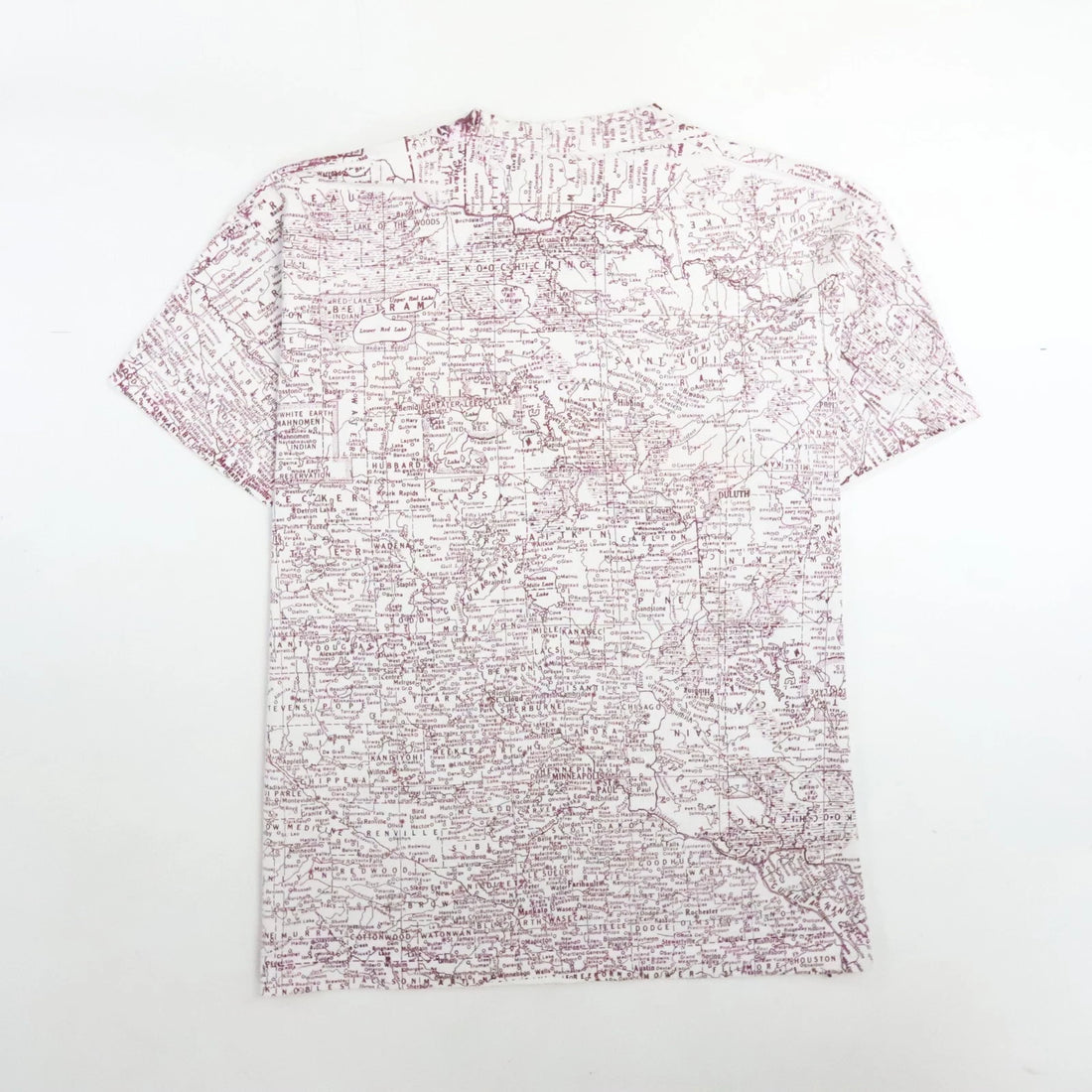 Vintage Minnesota Map T-Shirt Size XL All Over Print 90s