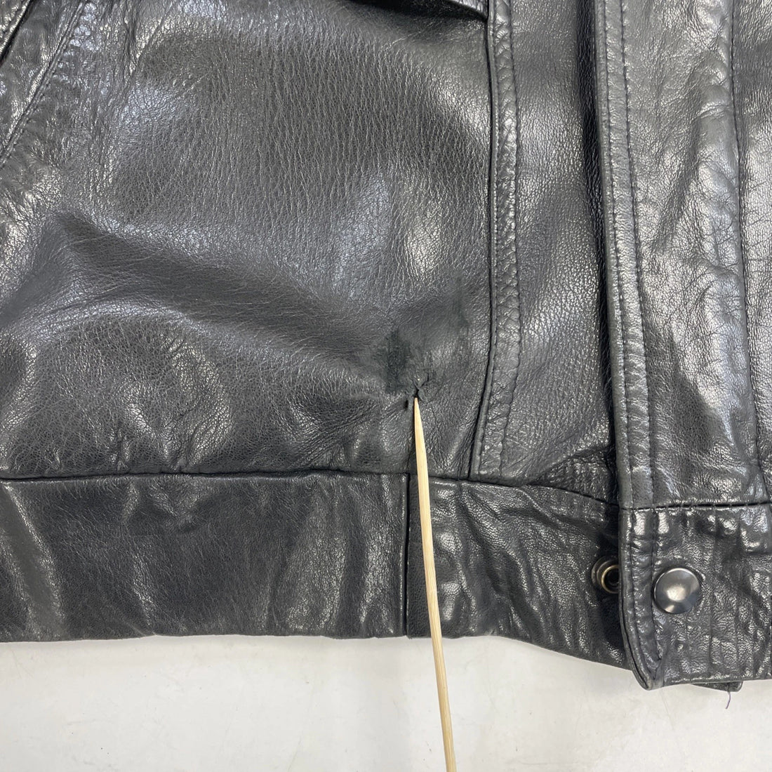 Vintage London Fog Leather Bomber Jacket Size XL Black