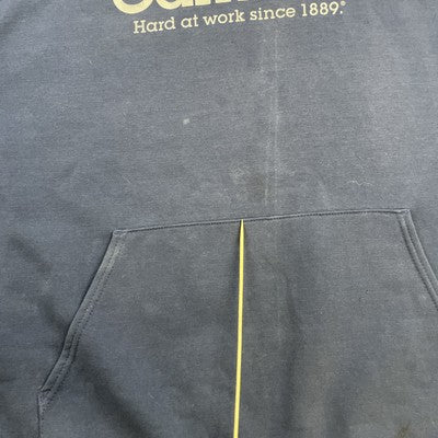 Vintage Carhartt Sweatshirt Hoodie Size Large Blue