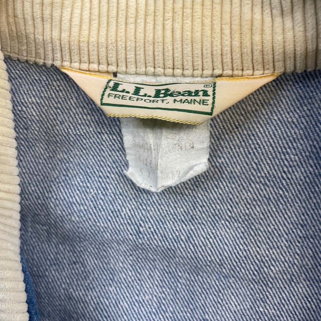 Vintage L.L. Bean Denim Barn Coat Chore Work Jacket Size Medium