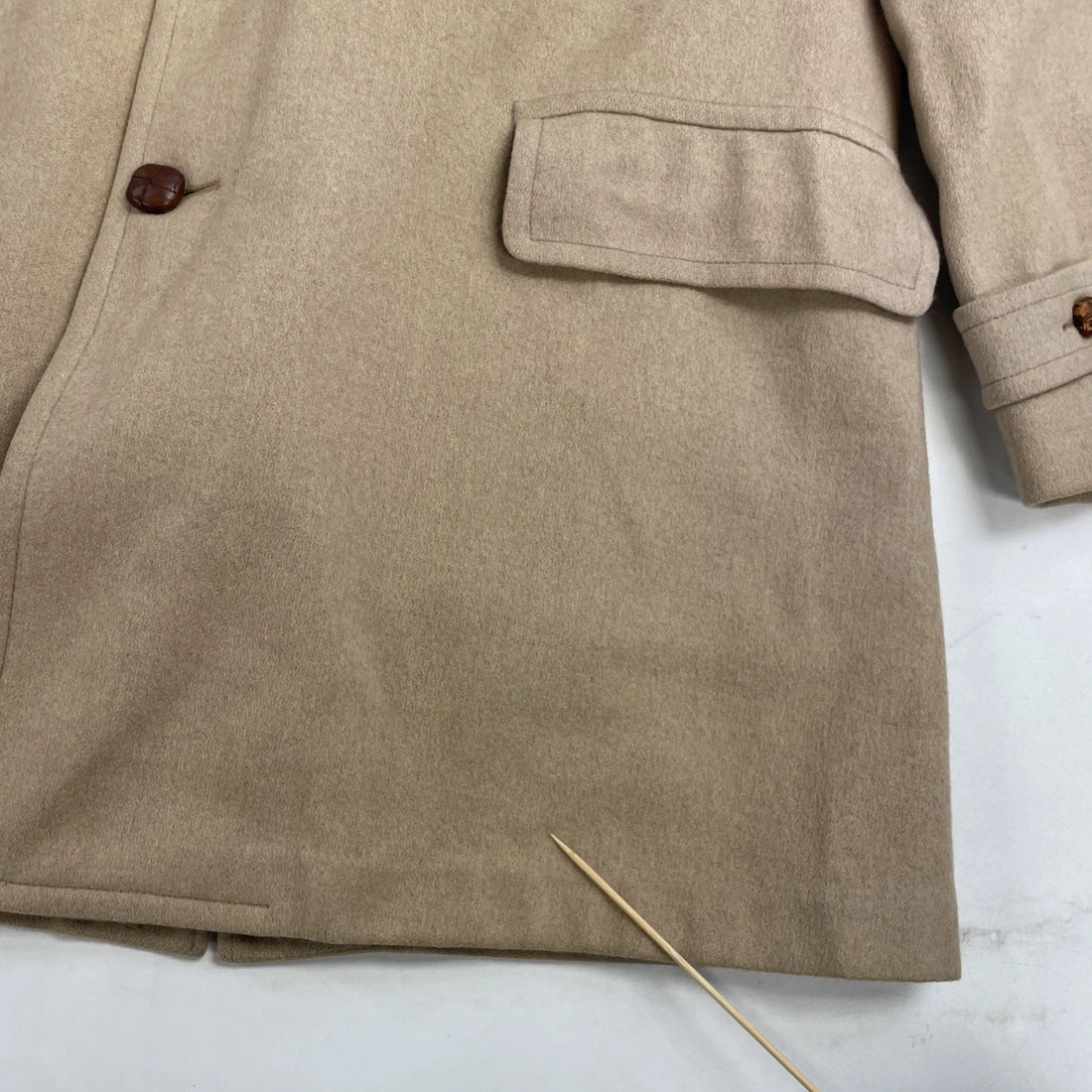 Vintage Wool Coat Jacket Size XL Brown