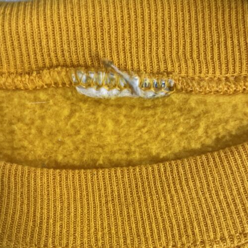 Vintage Russell Athletic Blank Crewneck Sweatshirt Size Medium Yellow