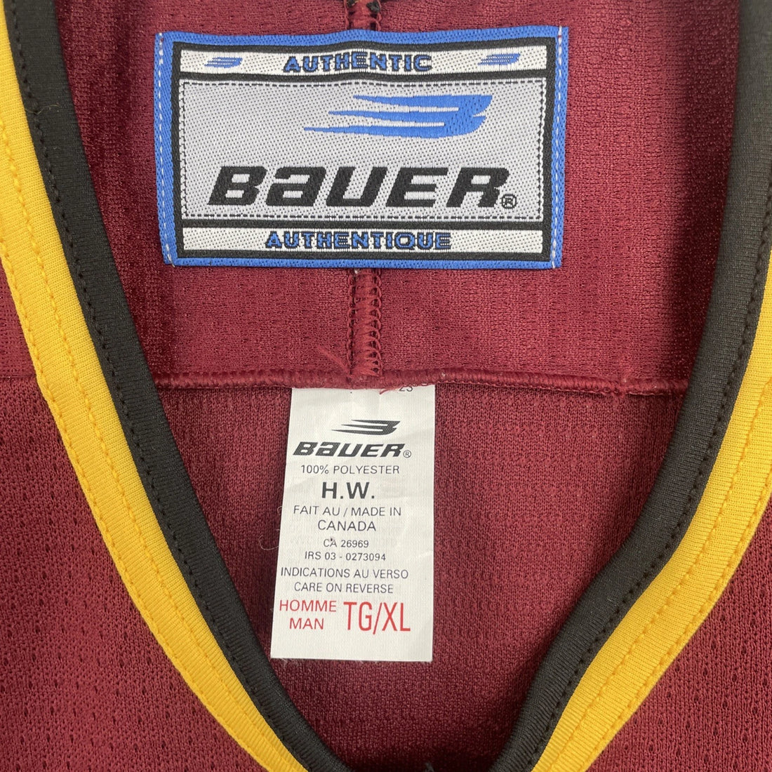Vintage Chicago Wolves Bauer Hockey Jersey Size XL IHL AHL