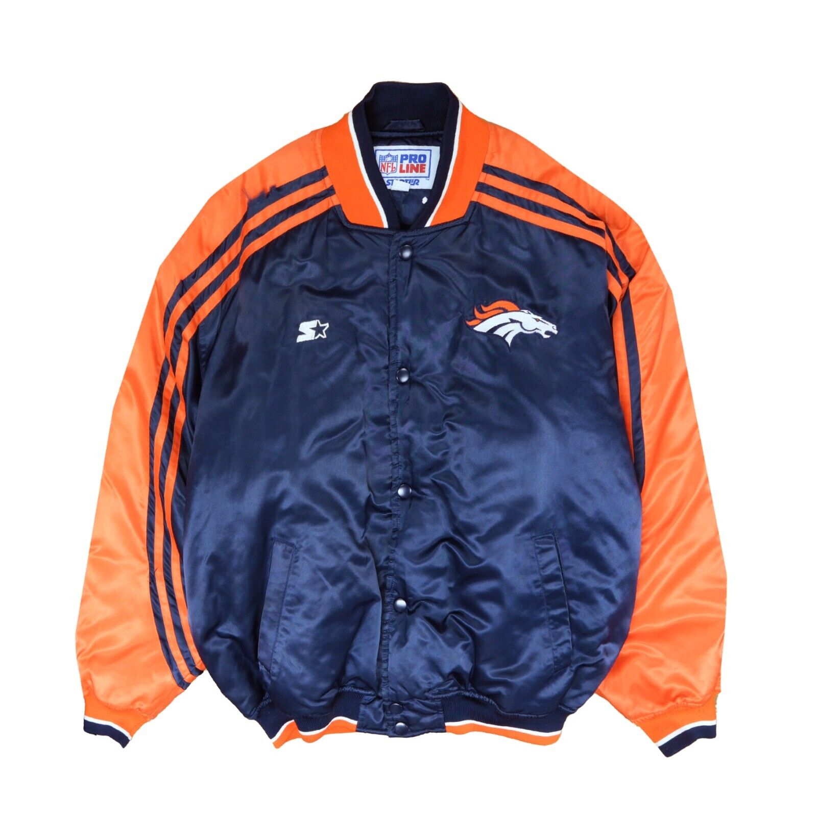 Vintage Denver Broncos Starter Satin Bomber Jacket Size XL