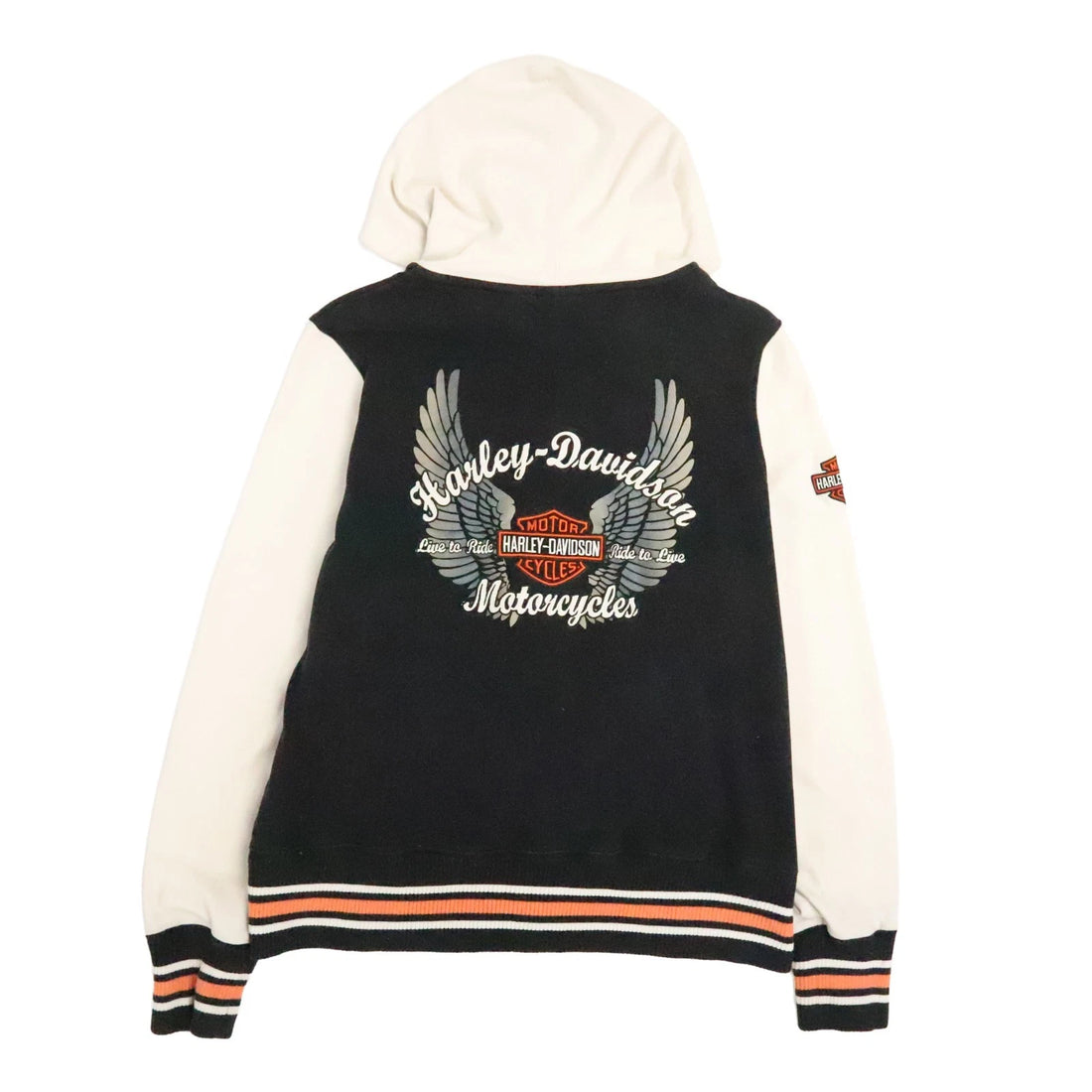 Harley Davidson Motorcycles Full Zip Sweatshirt Hoodie Womens Size XL