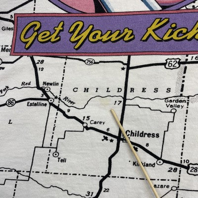 Vintage Route 66 Get Your Kicks Map T-Shirt Size 2XL All Over Print