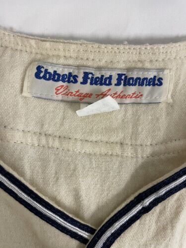 Ebbets Field Flannels Tomahawks Wool Baesball Jersey Size XL