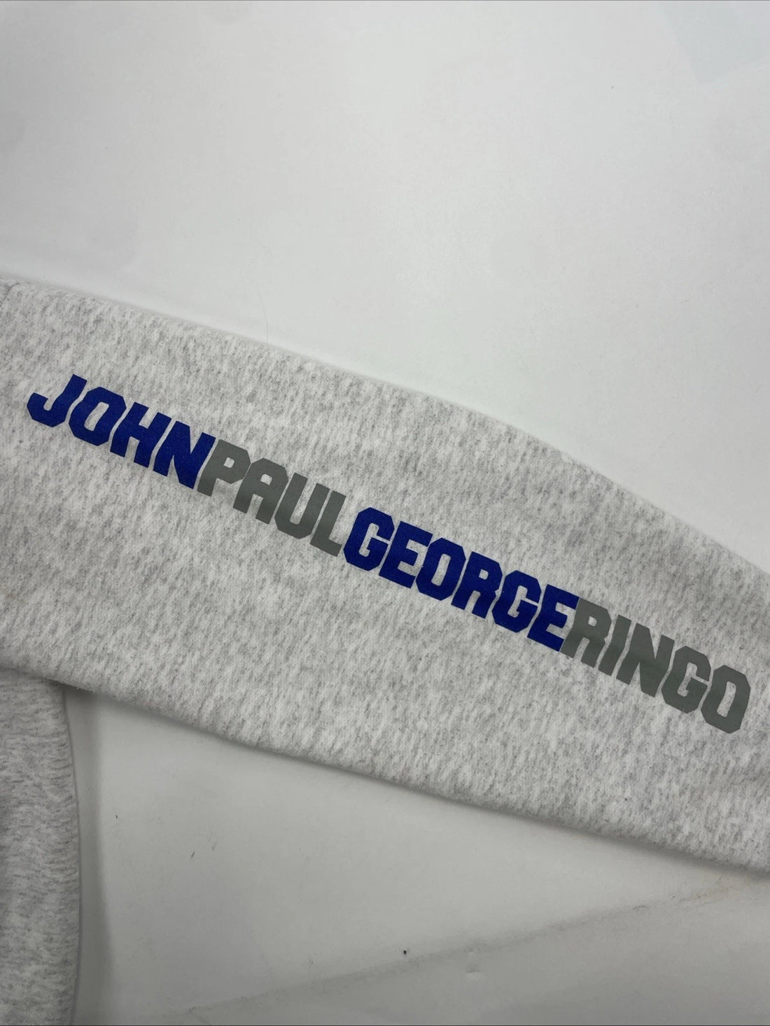 The Beatles Sweatshirt Hoodie Size Large Spell Out Gray