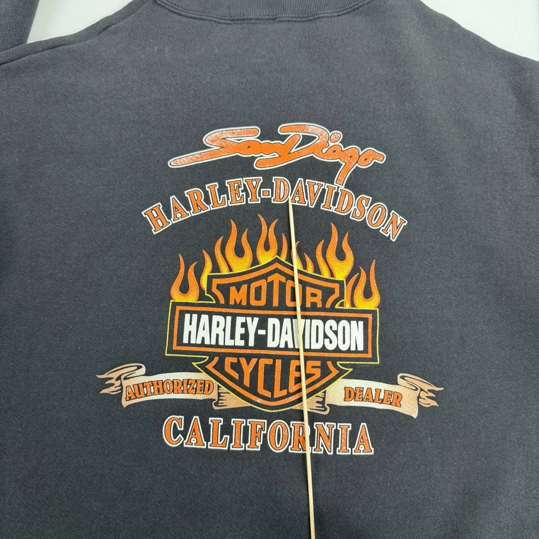 Vintage Harley Davidson Sweatshirt Crewneck Size Medium Flames 90s