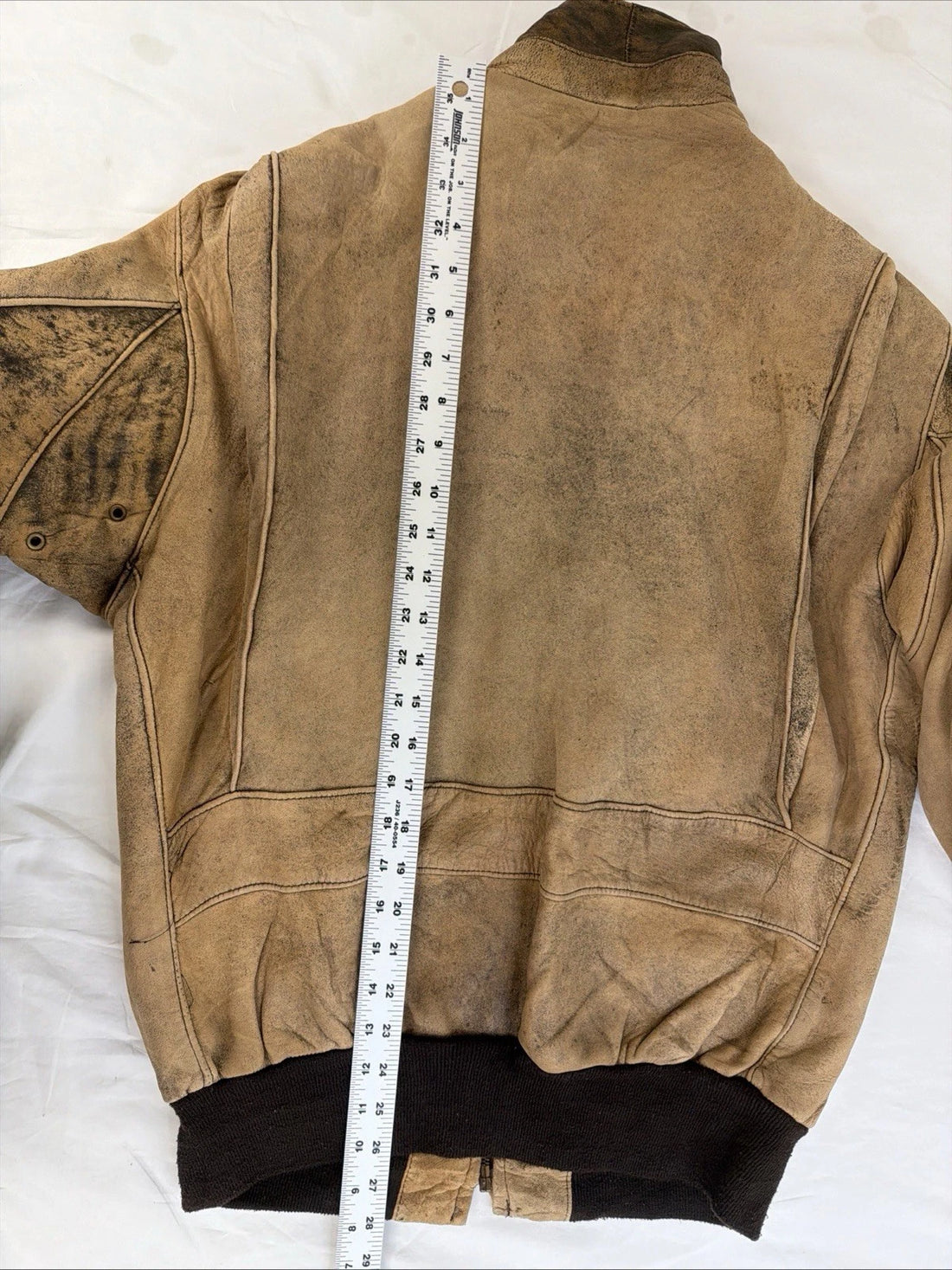 Vintage Schott NYC Leather Bomber Jacket Size Large Brown