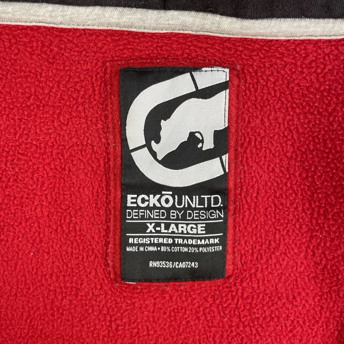 Ecko Unltd. Full Zip Sweatshirt Hoodie Size XL Y2K