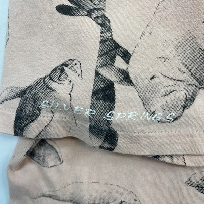 Vintage Manatee T-Shirt Size XL All Over Print Nature 90s