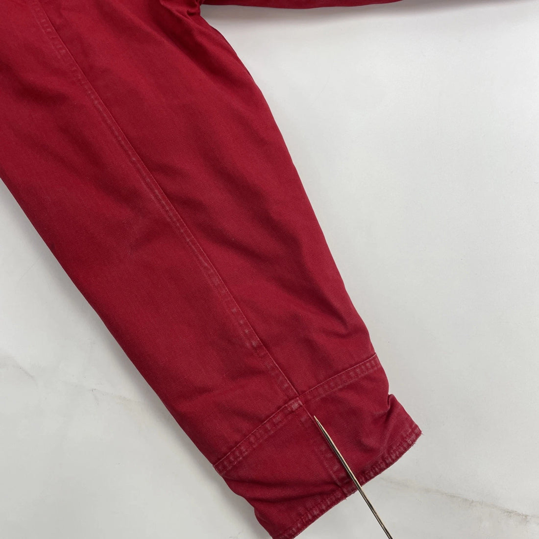 Vintage Eddie Bauer Barn Coat Chore Parka Work Jacket Large Red Insulated