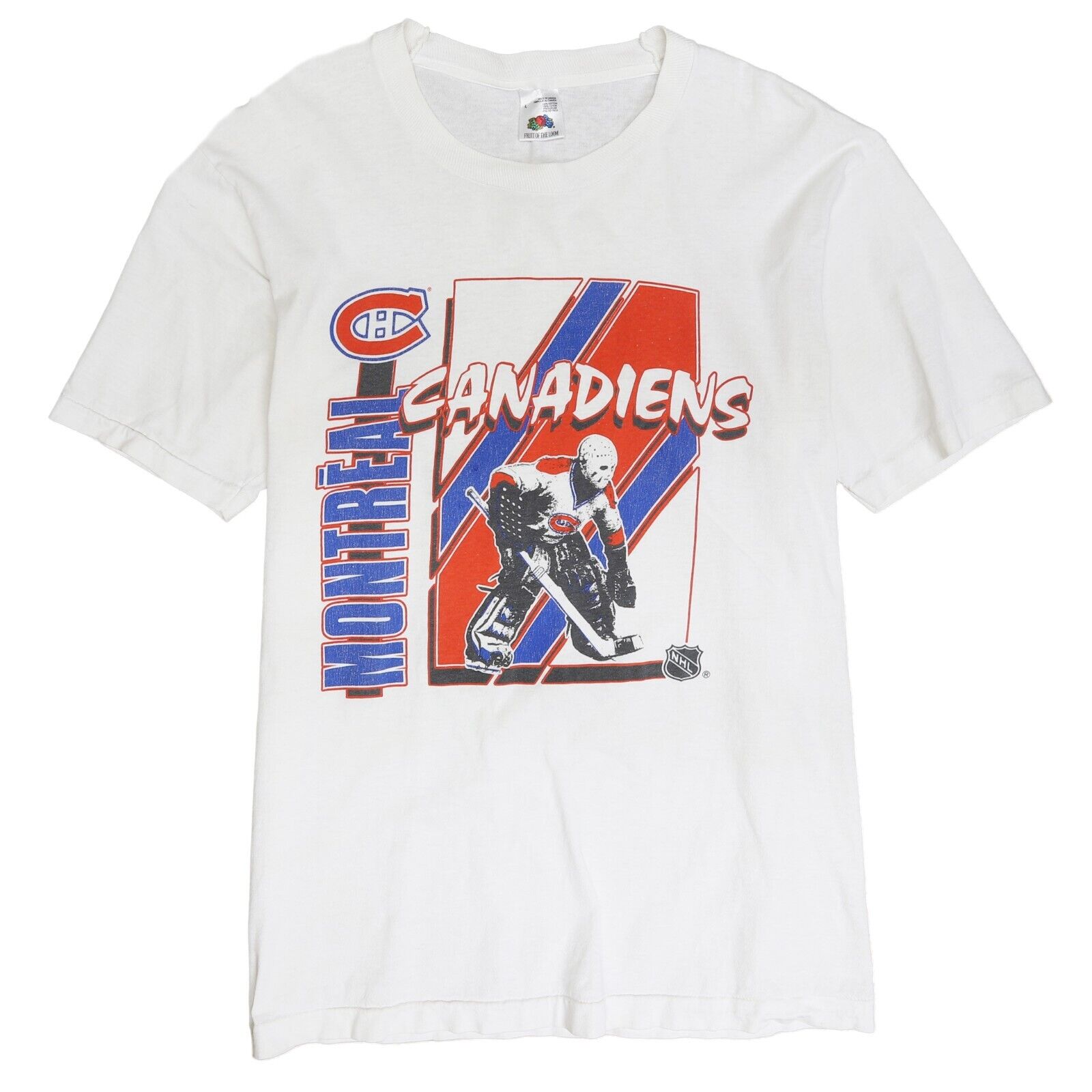 Vintage Montreal Canadiens T Shirt Size Large 90s NHL Throwback Vault