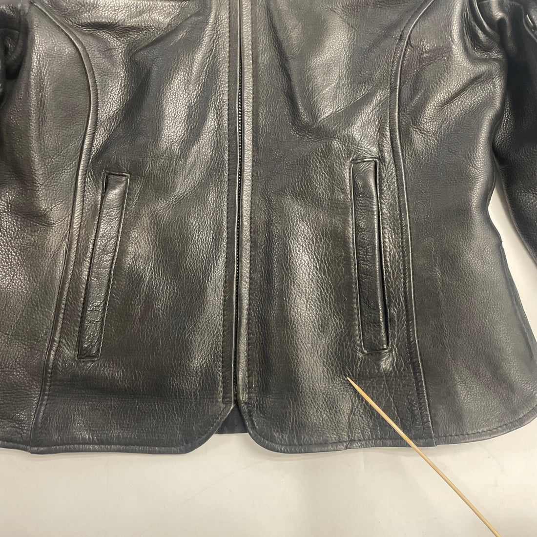 First Classics Leather Cafe Racer Motorcycle Jacket Size Medium