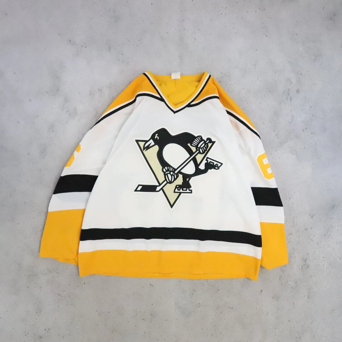 Vintage Pittsburgh Penguins Mario Lemieux Athletic Knit Jersey Size 2XL 90s NHL