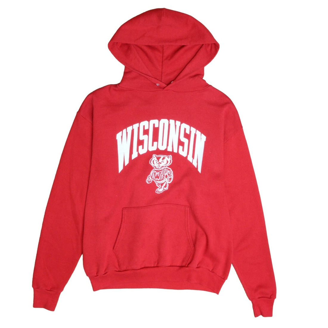 Vintage Wisconsin Badgers Sweatshirt Hoodie Size Large 80s 90s NCAA