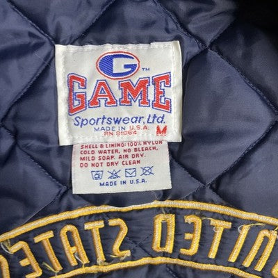 Vintage United States Submarine Veterans Satin Bomber Jacket Size Medium 90s
