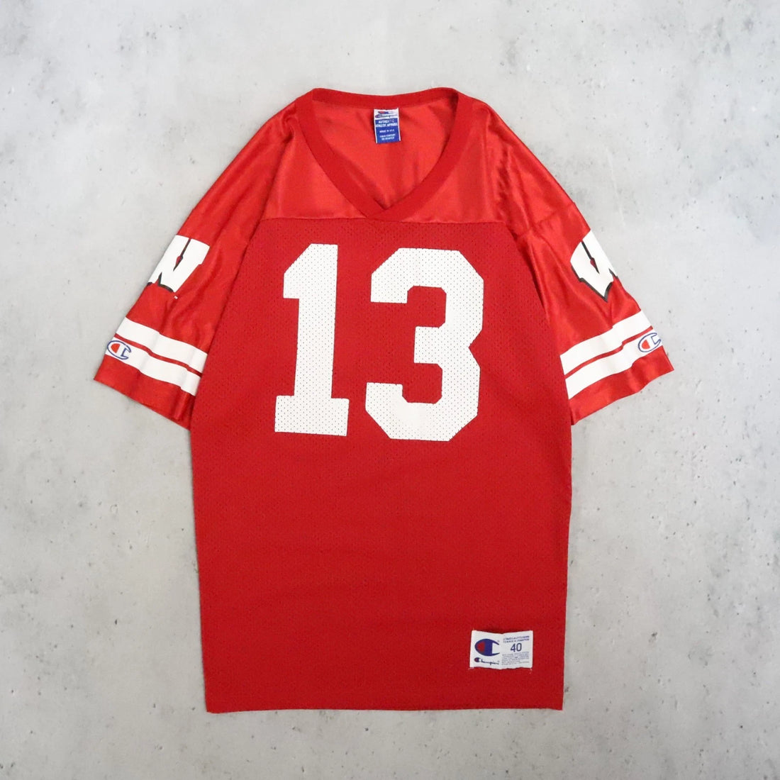 Vintage Wisconsin Badgers Champion Football Jersey Size 40 90s NCAA
