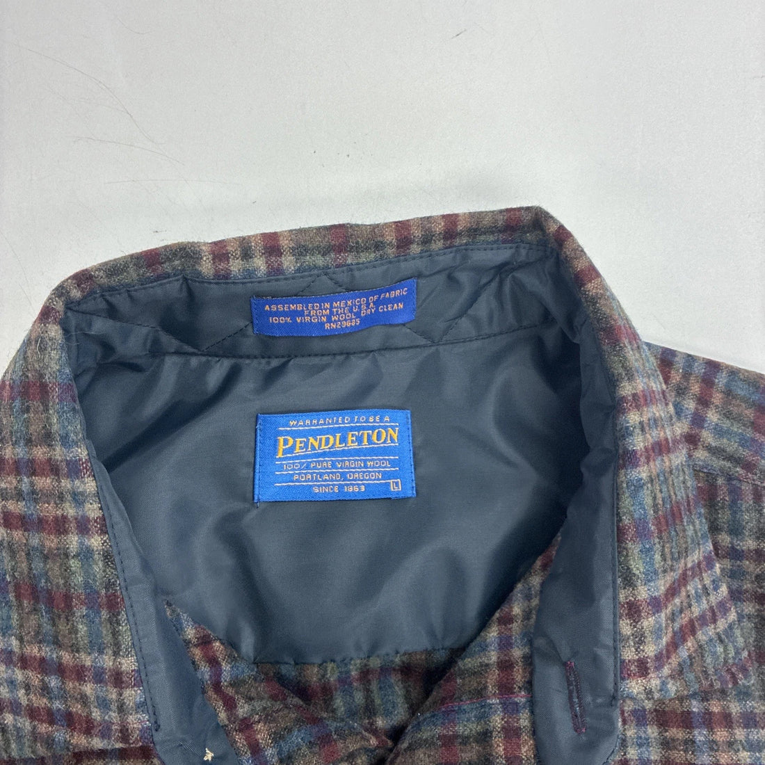 Vintage Pendleton Wool Lodge Button Up Shirt Size Large
