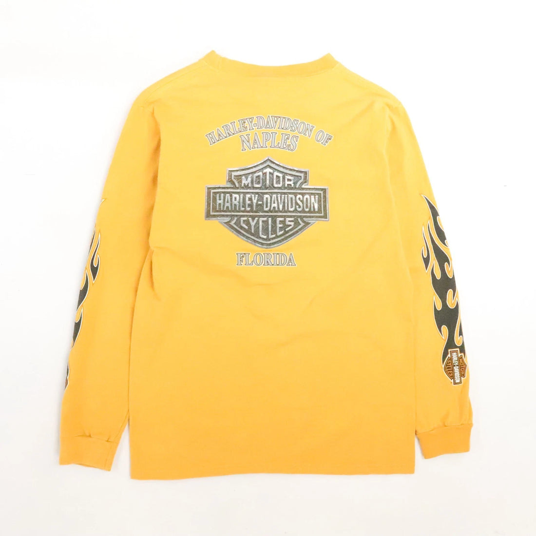 Vintage Harley Davidson Long Sleeve Pocket T-Shirt Size Medium Yellow
