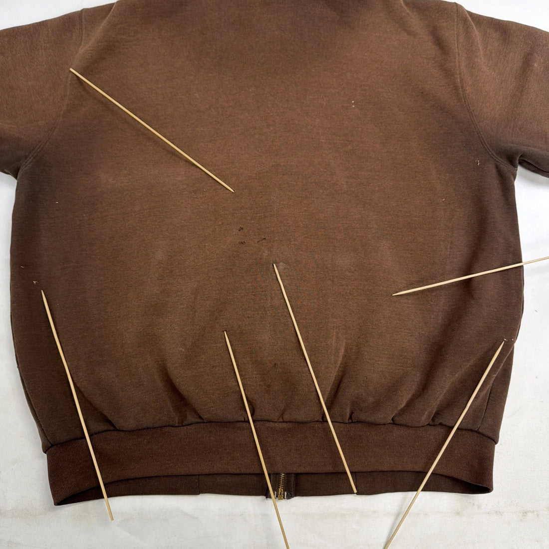 Vintage Carhartt Full Zip Sweatshirt Hoodie Size XL Brown Thermal Lined