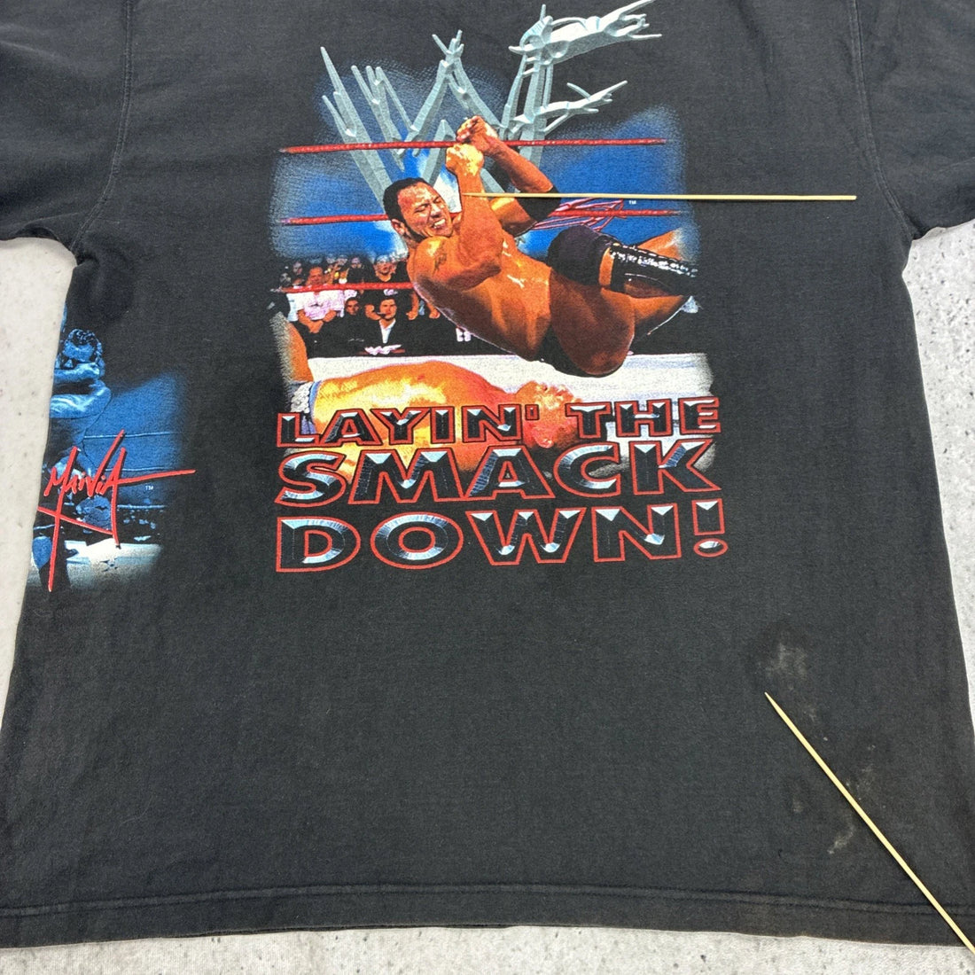 Vintage The Rock Wrestling T-Shirt Size XL 1999 90s WWF WWE