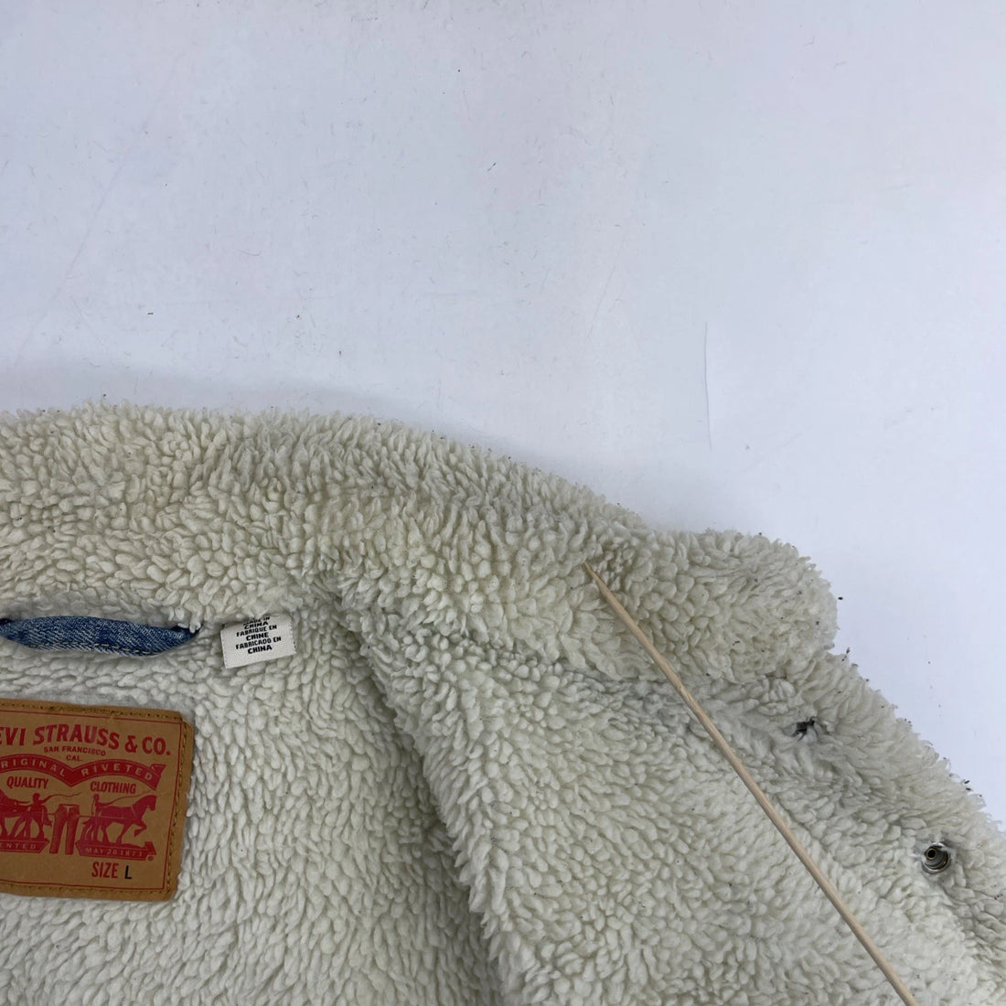 Levi's Sherpa Lined Denim Trucker Jacket Size Large