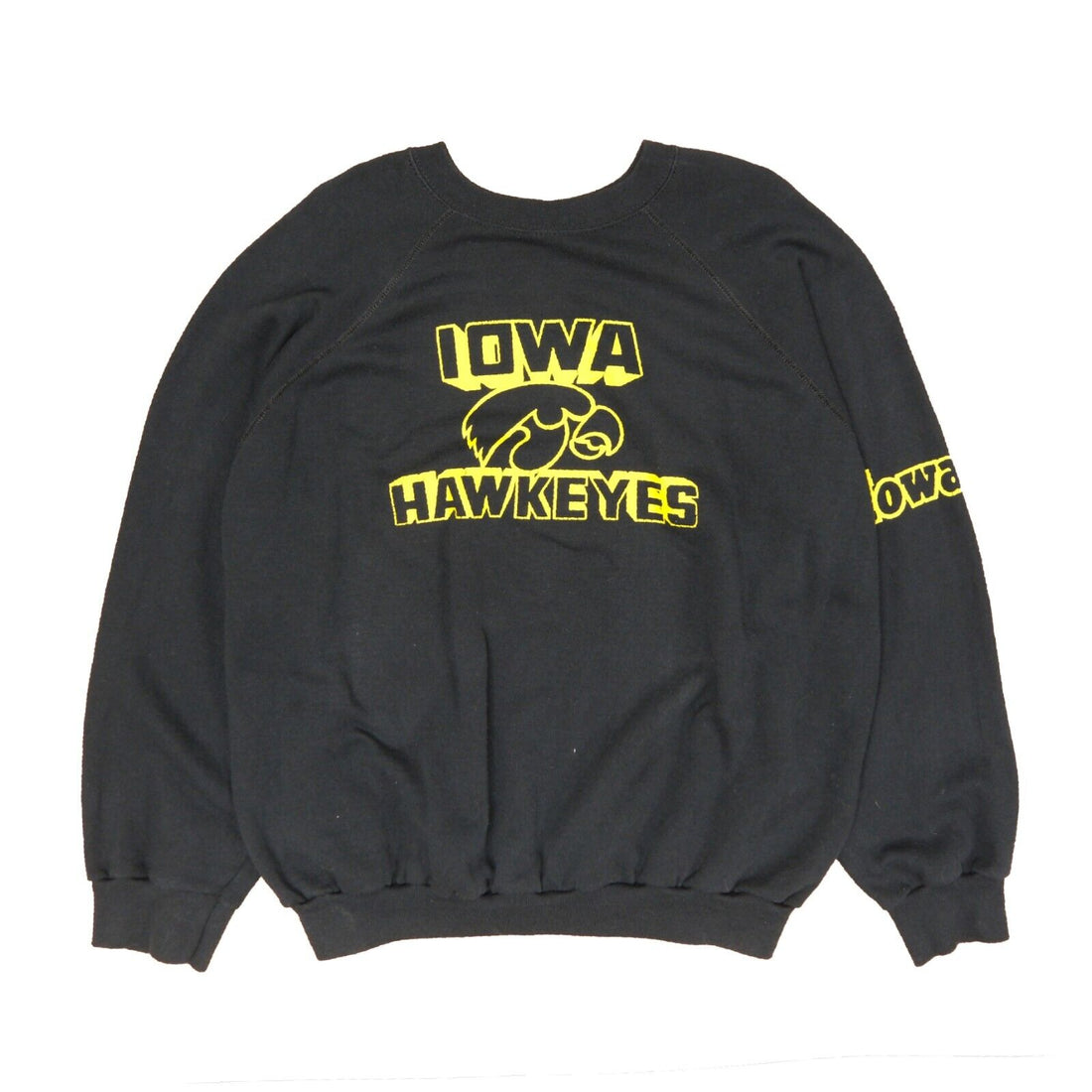 Vintage Iowa Hawkeyes Sweatshirt Crewneck Size 3XL Black NCAA