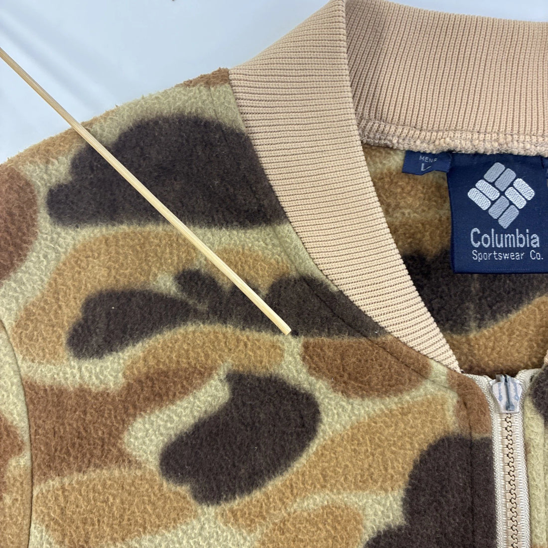 Vintage Columbia Duck Camo Fleece Jacket Size Large