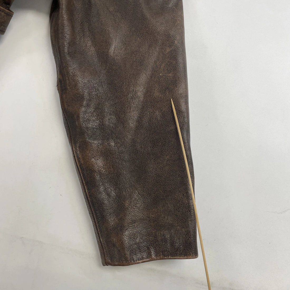 Oakwood Classic Leather Coat Jacket Size Large Brown