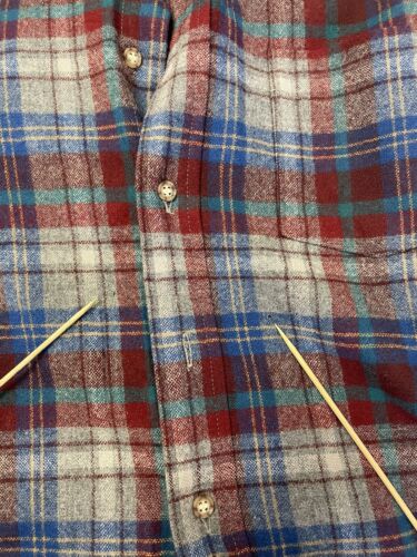 Vintage Pendleton Wool Lodge Button Up Shirt Size Medium Tartan Plaid