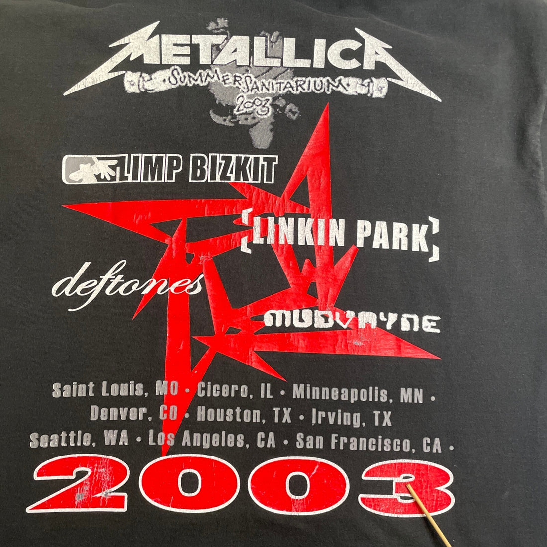 Vintage Summer Sanitarium Inmates T-Shirt XL 2003 Deftones Metallica Linkin Park