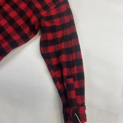 Vintage Woolrich Wool Button Up Shirt Size Large Buffalo Plaid