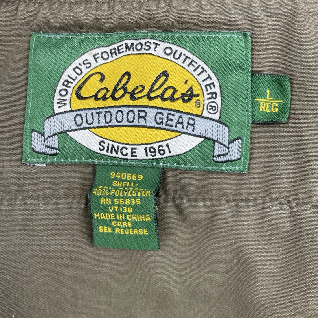 Vintage Cabela's Utility Fishing Vest Jacket Size Large