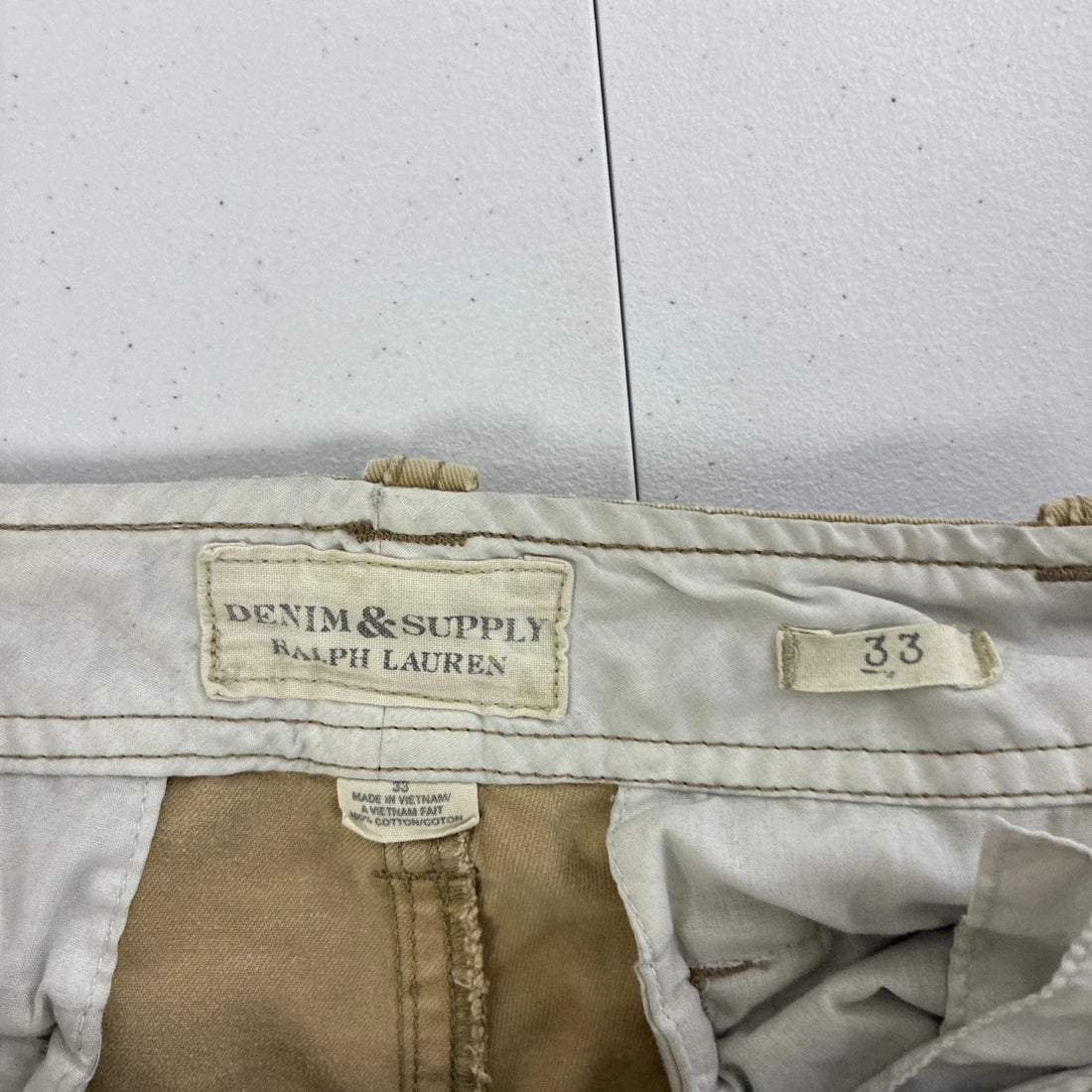Denim & Supply Ralph Lauren Cargo Shorts Size 33 Brown