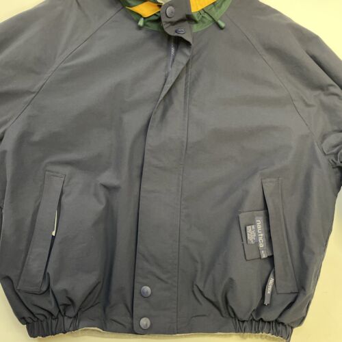 Vintage Nautica Bomber Jacket Size XL Blue Reversible