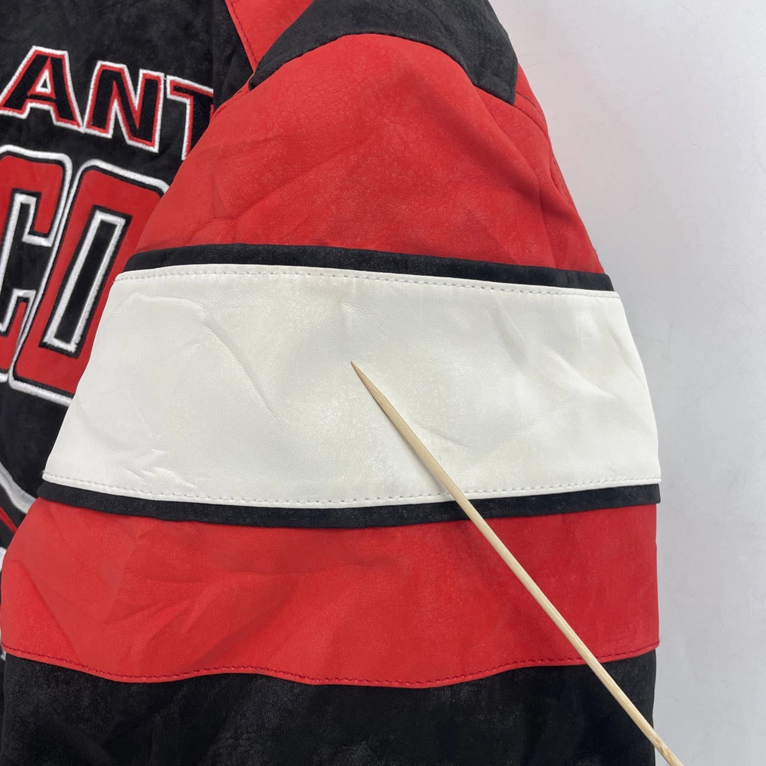 Atlanta Falcons Faux Leather Bomber Jacket Size 2XL NFL