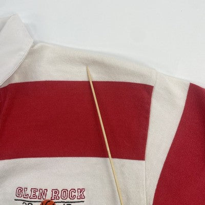 Vintage Glen Rock Basketball Barbarian Rugby Shirt Size Medium Striped