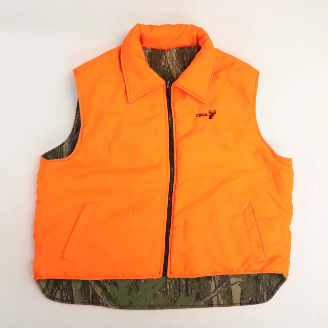 Vintage Winchester Trebark Camo Vest Jacket Size XL Reversible