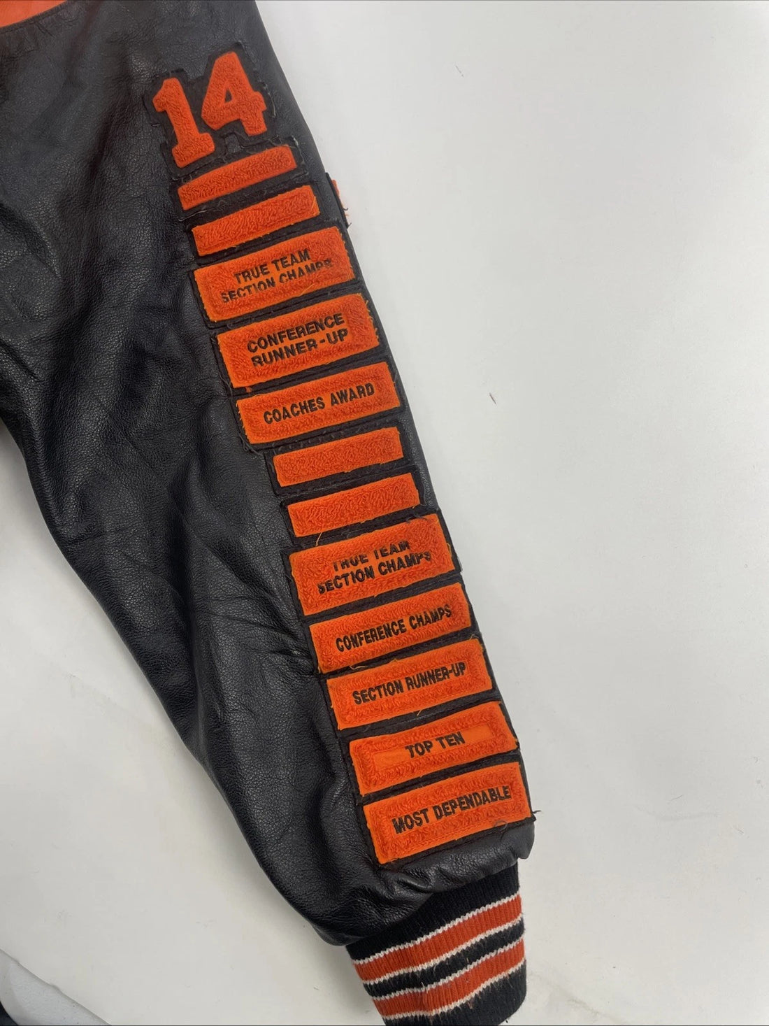 Vintage Rennoc Classic Letterman Tigers Wool Leather Varisty Jacket Size XL
