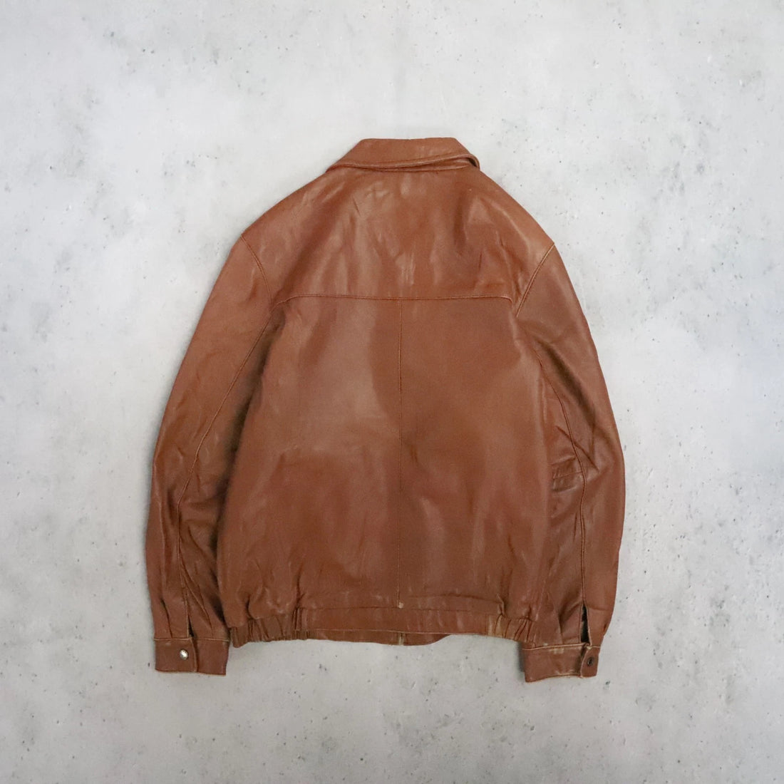 Vintage Izod Leather Bomber Jacket Size Large