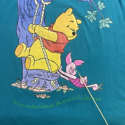 Vintage Winnie The Pooh Disney T-Shirt Size XL Teal 90s