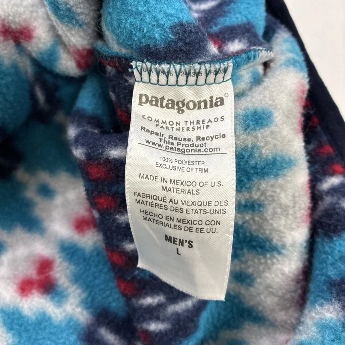Patagonia Aztec Synchilla Snap T Fleece Jacket Size Large