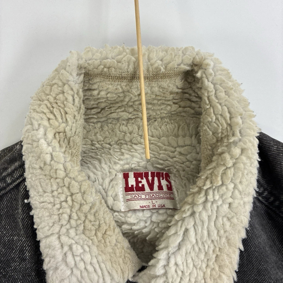 Vintage Levi's Sherpa Lined Denim Trucker Jacket Size Large