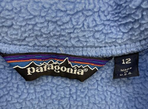 Vintage Patagonia Snap T Fleece Jacket Womens Size 12 Blue