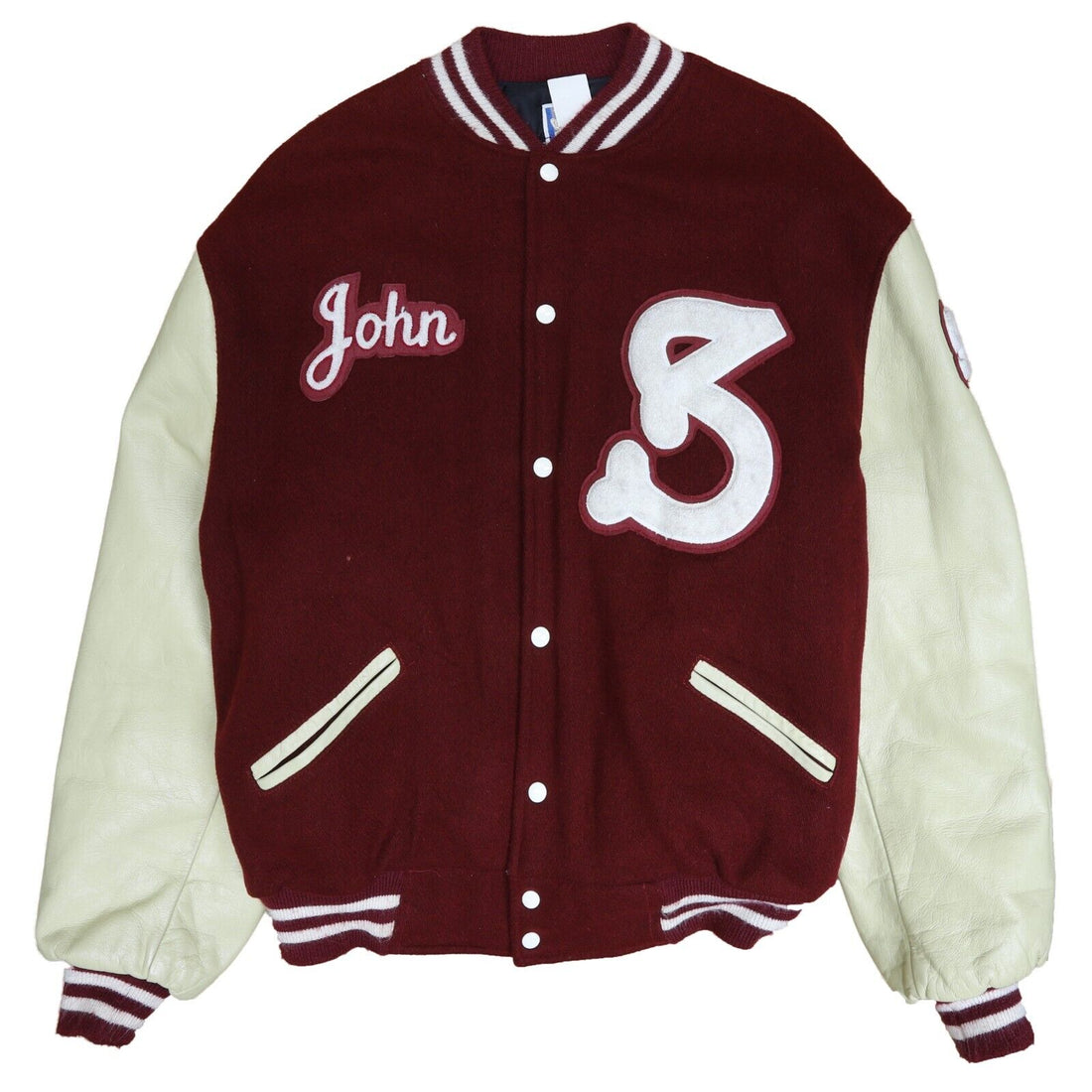 Vintage Shattuck St Mary Football Letterman Wool Leather Varsity Jacket 2XL