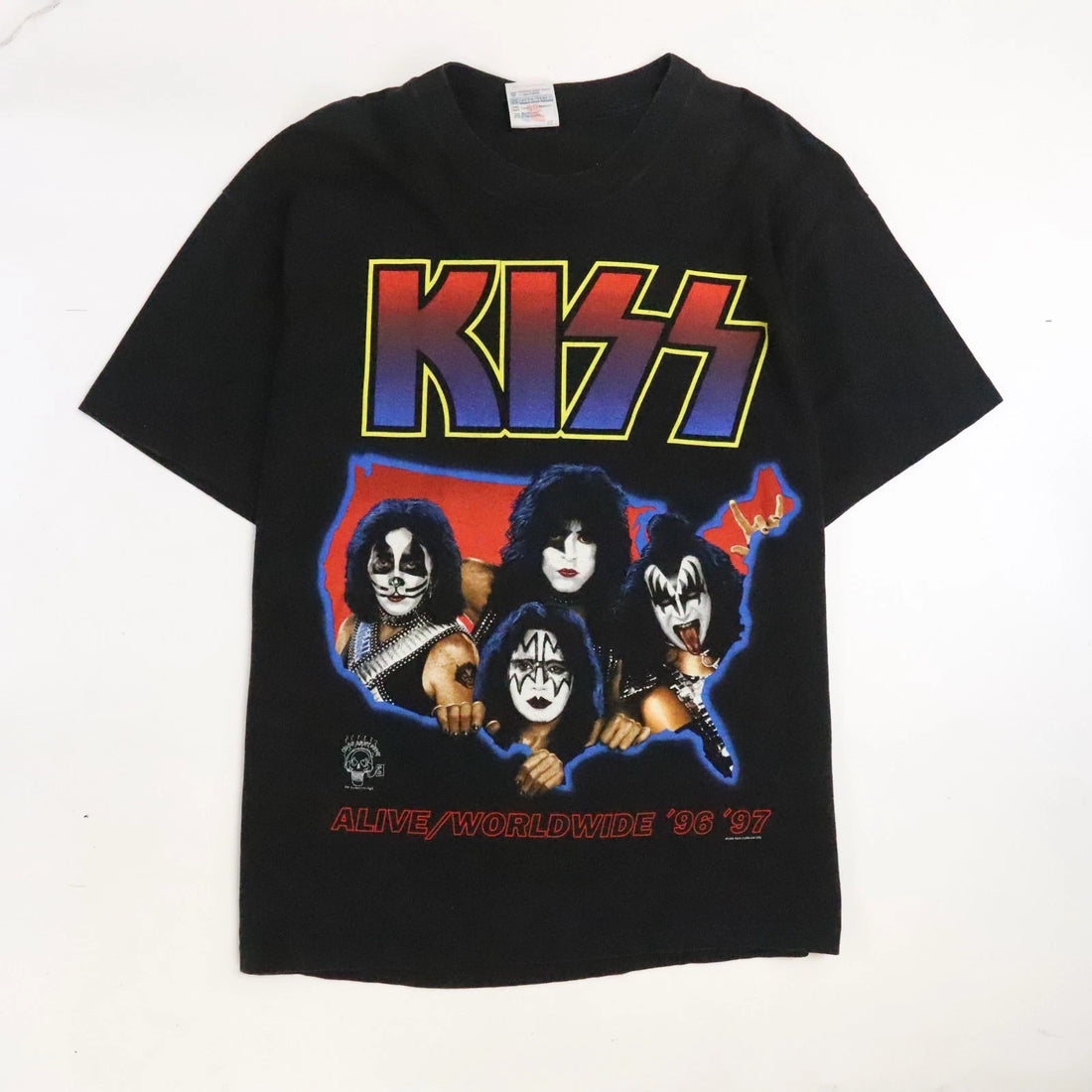 Vintage Kiss Rock & Rule The World Alive/Worldwide 96 97 Tour T-Shirt XL 90s