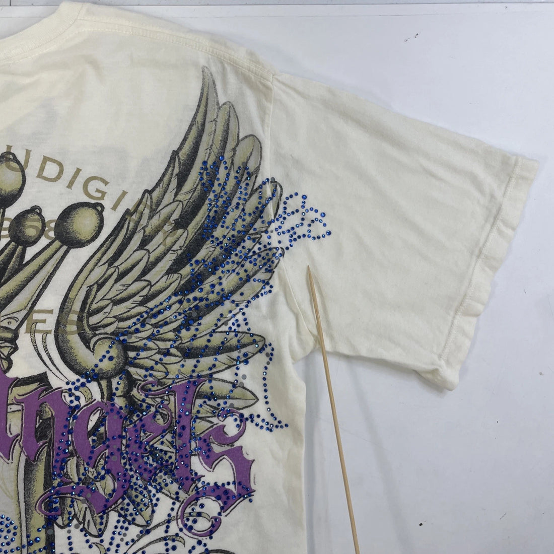 Christian Audigier Califas Native T-Shirt Size Large All Over Print Y2K
